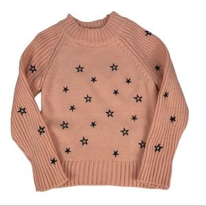 Mudkingdom  Sweater Knitted Star Embroidery Pullover Tops